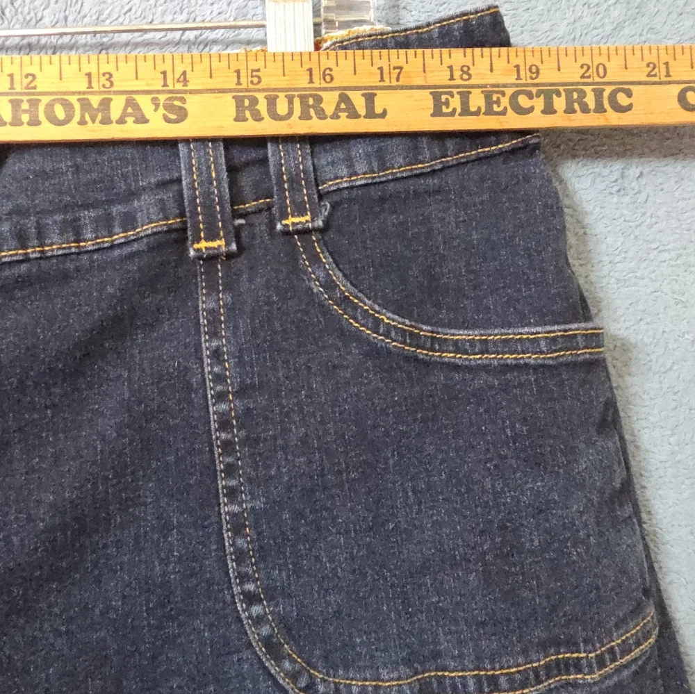 Oh Baby! MOTHERHOOD 36 XL Maternity Cargo Shorts Blue Denim Jean Drawstring Hem - Picture 3 of 8
